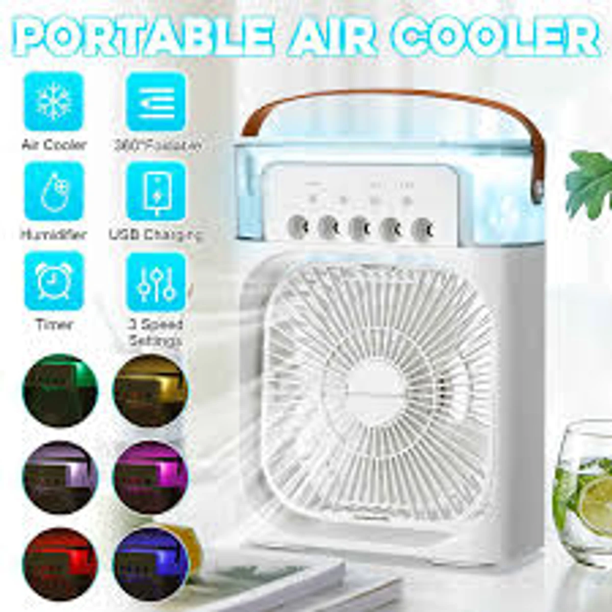 Rechargeable air cooler Fan